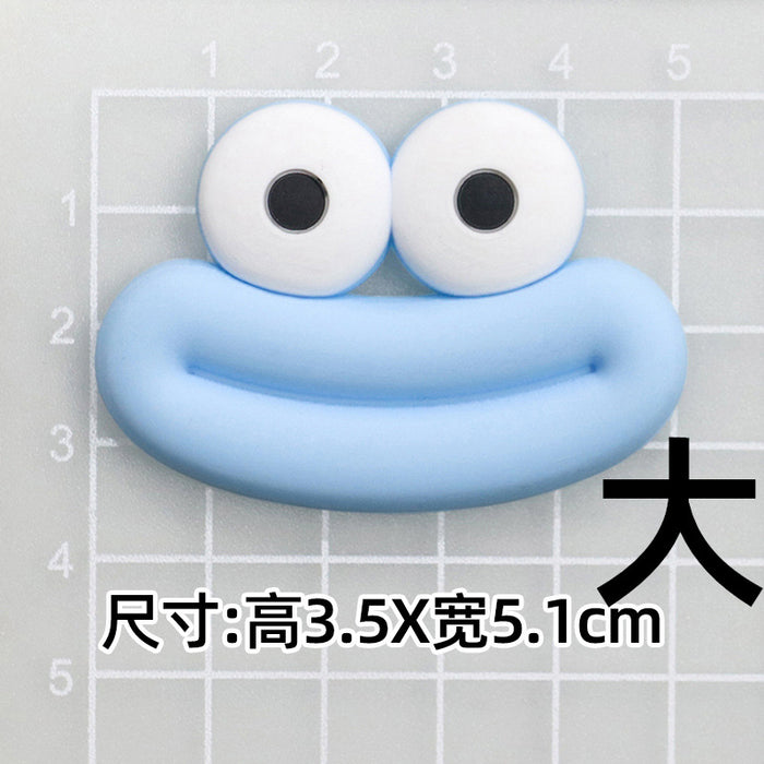 Wholesale 5pcs Big Small size cartoon sausage mouth eyes charger protective cover plush toy hairpin phone case accessories