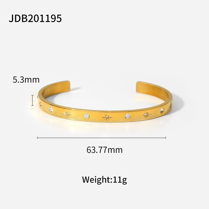 Wholesale Vintage Zircon Stainless Steel Bracelet for Women