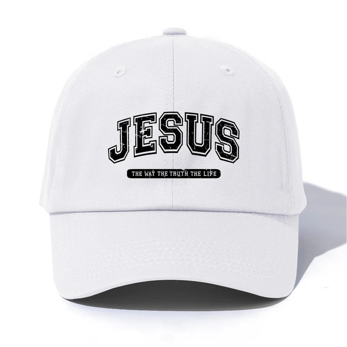 Wholesale Jesus Print Washed Baseball Cap Adjustable Curved Brim Summer Hat Fashion Accessory For Boutique Resale