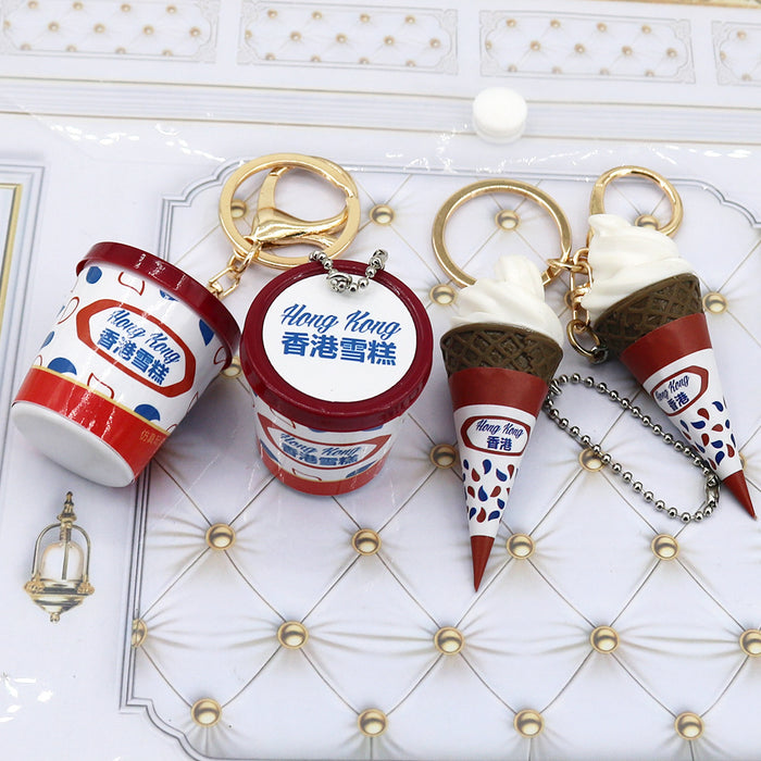 Wholesale Simulated  Ice Cream Keychain