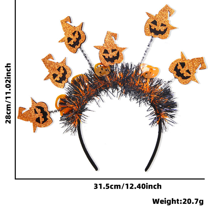 Wholesale  Headband Pumpkin  Top Headband  Party Decoration Funny Radiation Colorful Strip Headdress