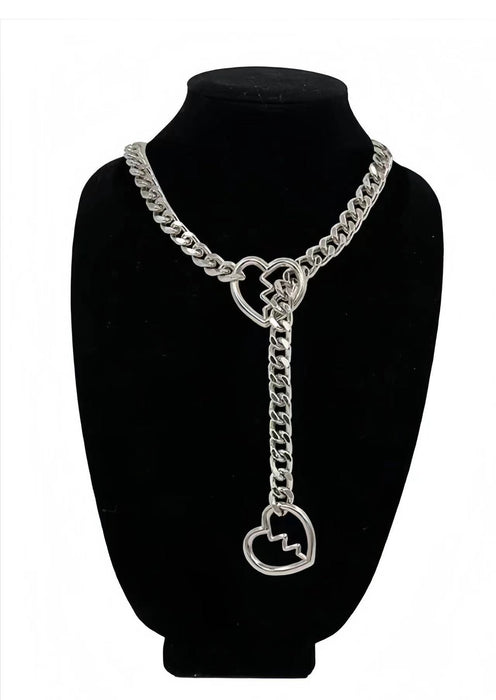 Wholesale Vintage metal chain necklace with a simple personality and versatile peach heart for both men and women, suitable for couples