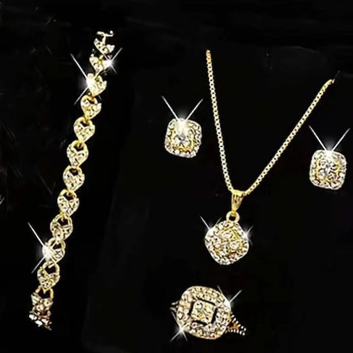 Wholesale 3pcs/ set Full-Diamond Jewelry Set