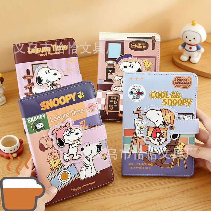 Wholesale 2pcs 3D Snap Button A5 Gold Foil Lined Notebook