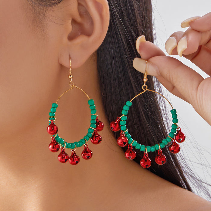 Wholesale Handmade Christmas Elk Earrings Zinc Alloy Fashion Accessory