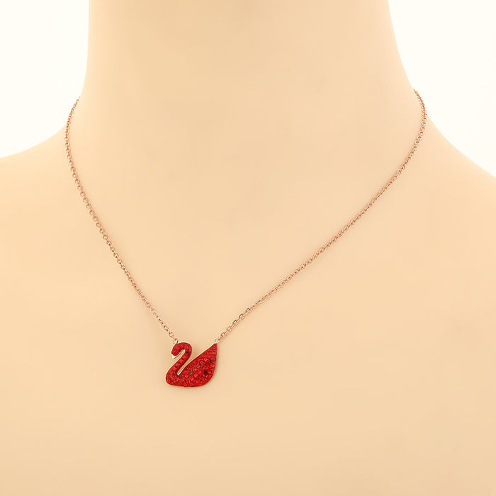 Wholesale Diamond-encrusted swan necklaces come in a variety of colors
