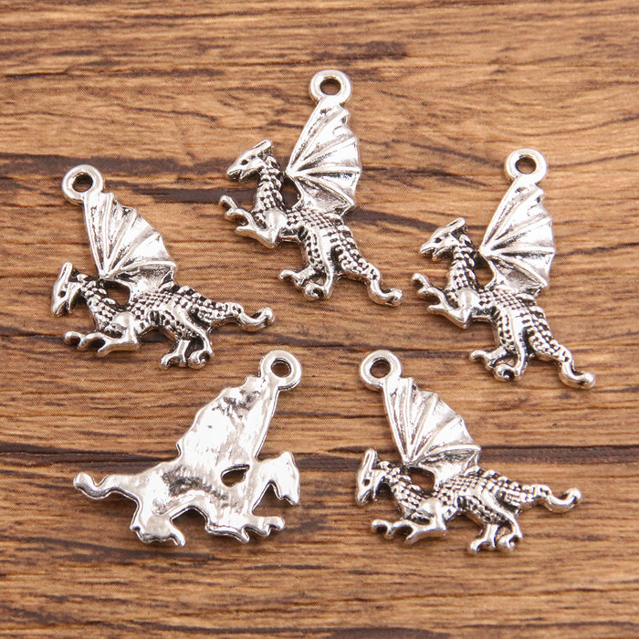 Wholesale Trendy 3 Styles Diecast Alloy Animal Pendant Charms Dinosaur Bird Bat Electroplated DIY Jewelry Making Bag Charm Car Key Accessory Gift