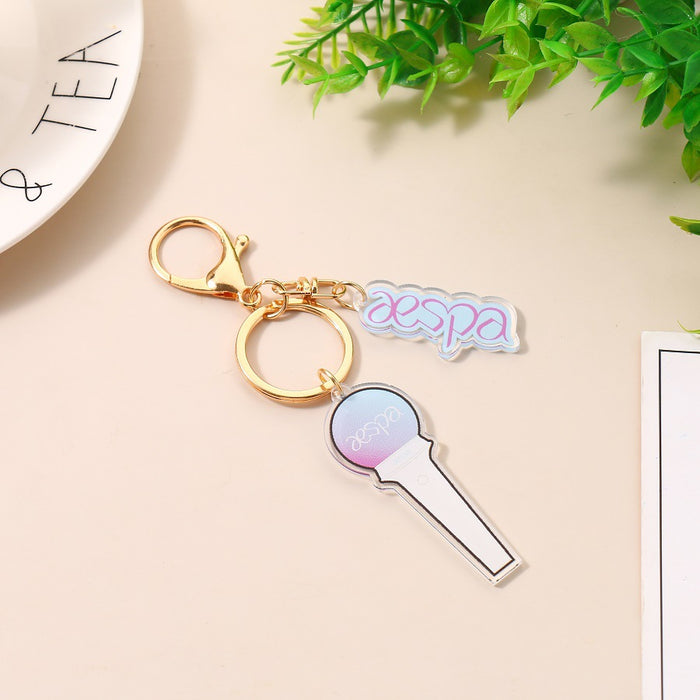 Wholesale Acrylic Support Light Keychain JDC-KC-ZhangX001