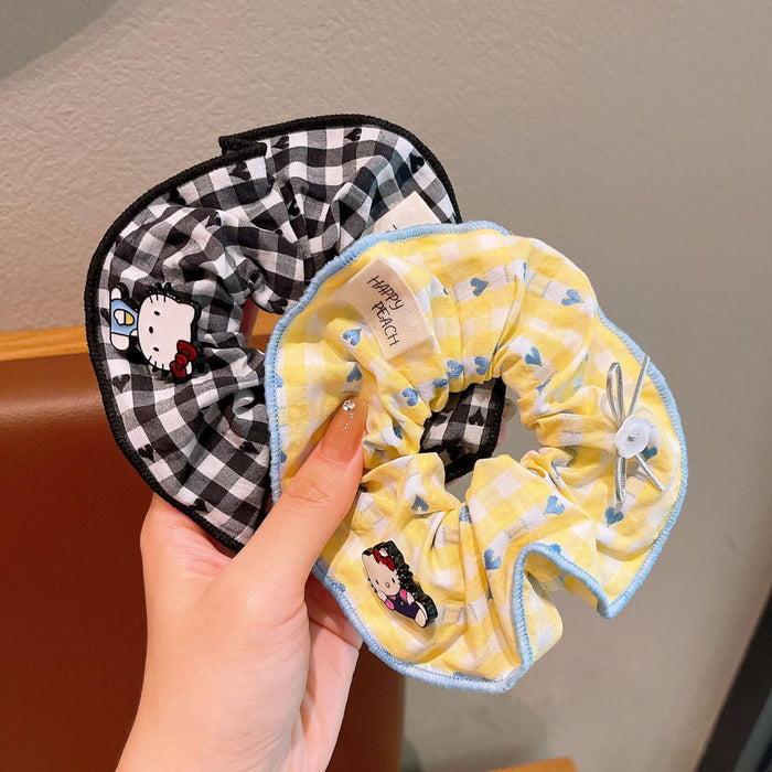 Wholesale Kitten plaid large intestine Hair Scrunchies
