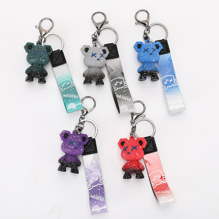 Wholesale Gradient keychain pendant, cute backpack decoration, creative idea