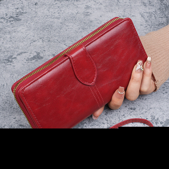 Wholesale Solid Color PU Leather Long Wallet Women Large Fashion Accessory Boutique MOQ≥3
