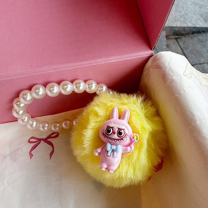 Wholesale Soft cute Pom Pom cartoon Keychains