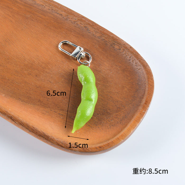Wholesale PVC Simulated Food Pendants Shrimp Braised Pork Vegetable Charms DIY Keychain Parts Decorative Bag Charm Gift MOQ≥2