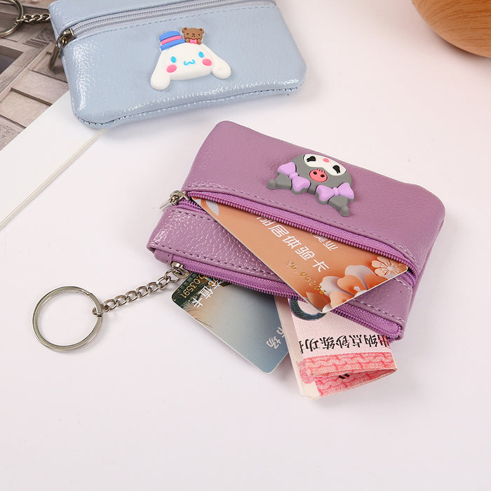 Wholesale Cartoon Cute PU Zipper Coin Purse Keychain JDC-KC-YiK009