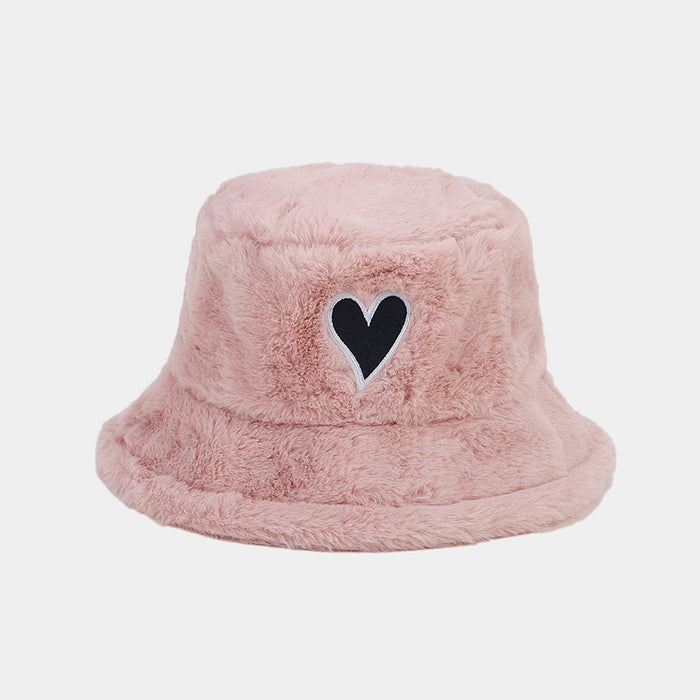 Wholesale Love Patch Plush Bucket Hat JDC-FH-LvY047