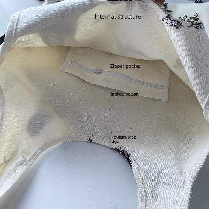 Wholesale Canvas bag lace casual travel bag artistic large capacity versatile shoulder bag