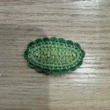 Wholesale Handmade Christmas Tree Dot Wool Hair Clips For Kids Holiday Everyday Styling Hair Accessory