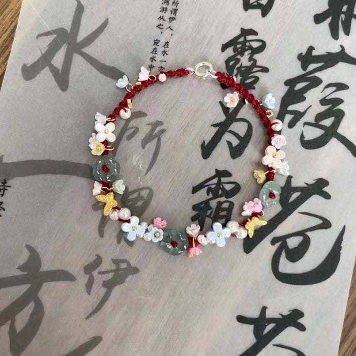 Wholesale Butterfly Weaving Hand Rope Simple Pearl Bracelet Personalized Versatile Handpiece