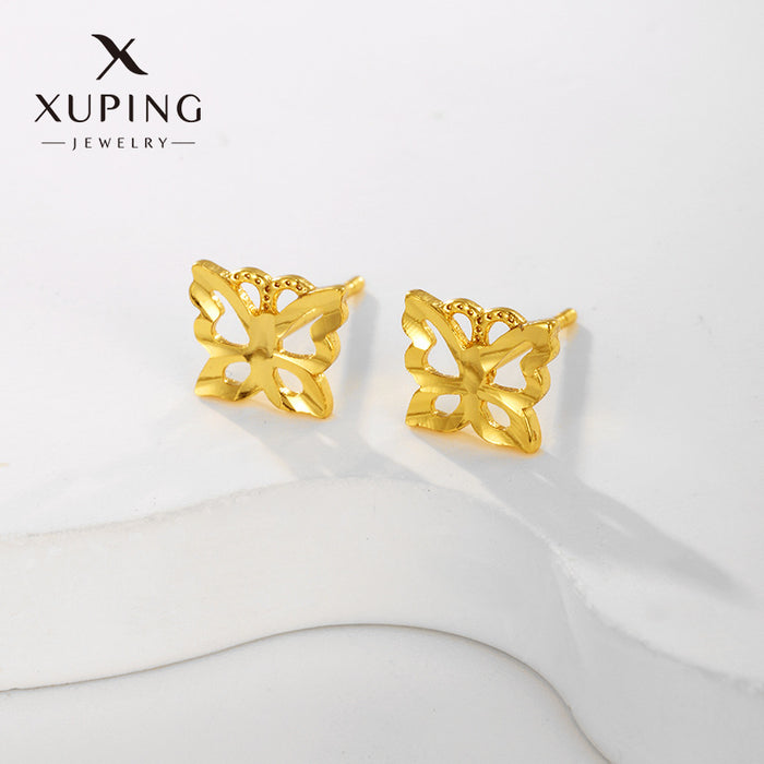 Wholesale Alloy Flower Simple and Compact Mini High-end Fashionable Earrings JDC-ES-XP005