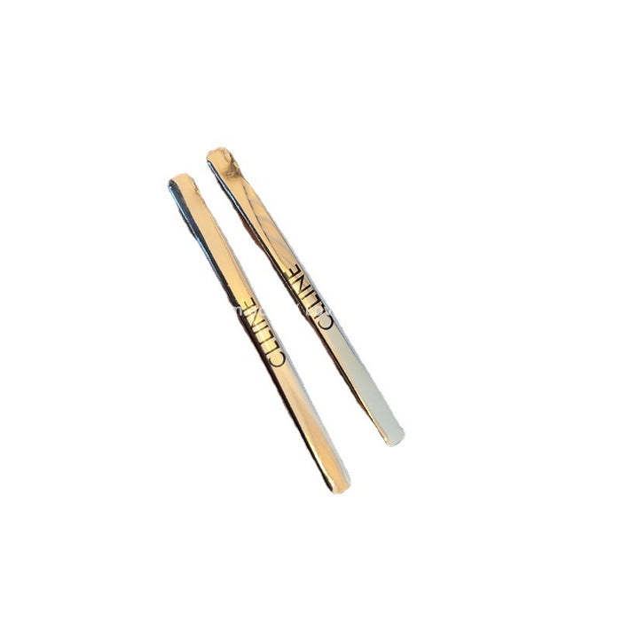 Wholesale Metallic style letter shaped hair clip with fashionable side bangs and ponytail accessories