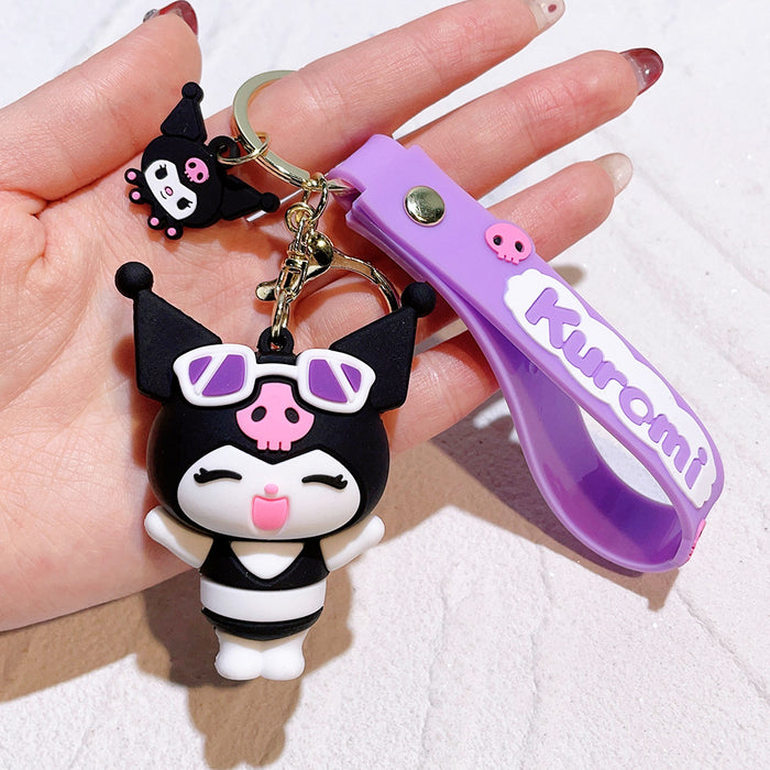 Wholesale Cartoon Silicone Keychain Hanging Accessories Car Bag Key Chain Pendant