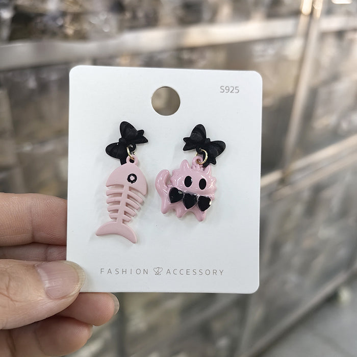 Wholesale elegant bow earrings light luxury niche design versatile creative earrings jewelry