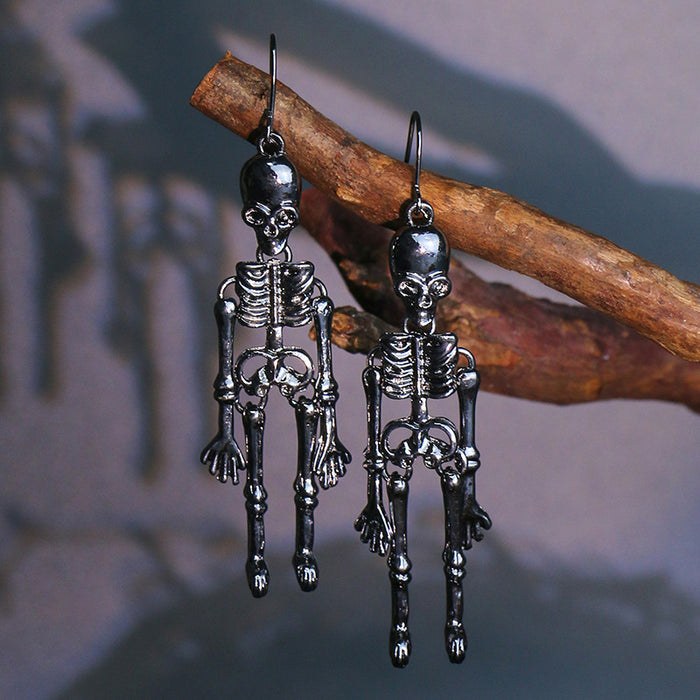 Wholesale  Series Earrings with Exaggerated Dark Style Design Ghost Skull Skeleton Earrings