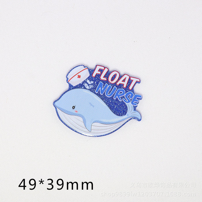 Wholesale Cartoon Letter Beverage Acrylic Pin DIY Patch Accessories JDC-FK-OuYie006