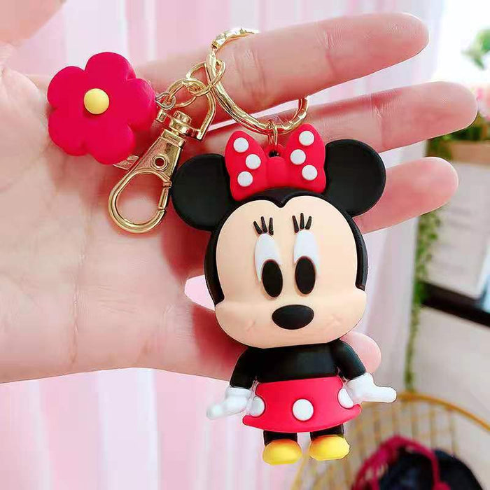 Wholesale  cartoon silicone key ring  accessories couple gifts