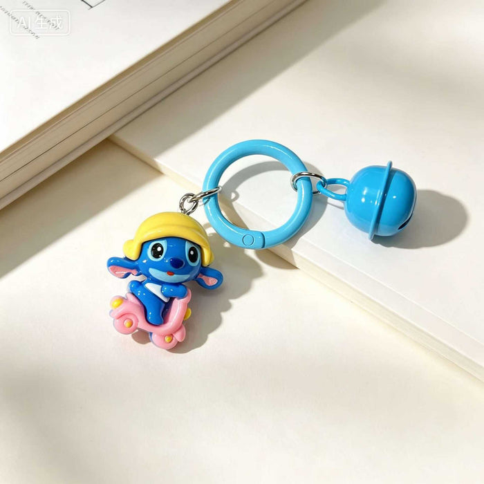 Wholesale Stylish Cartoon Resin Bell Keyring Car Key Accessory Boutique Gift For Best Friend