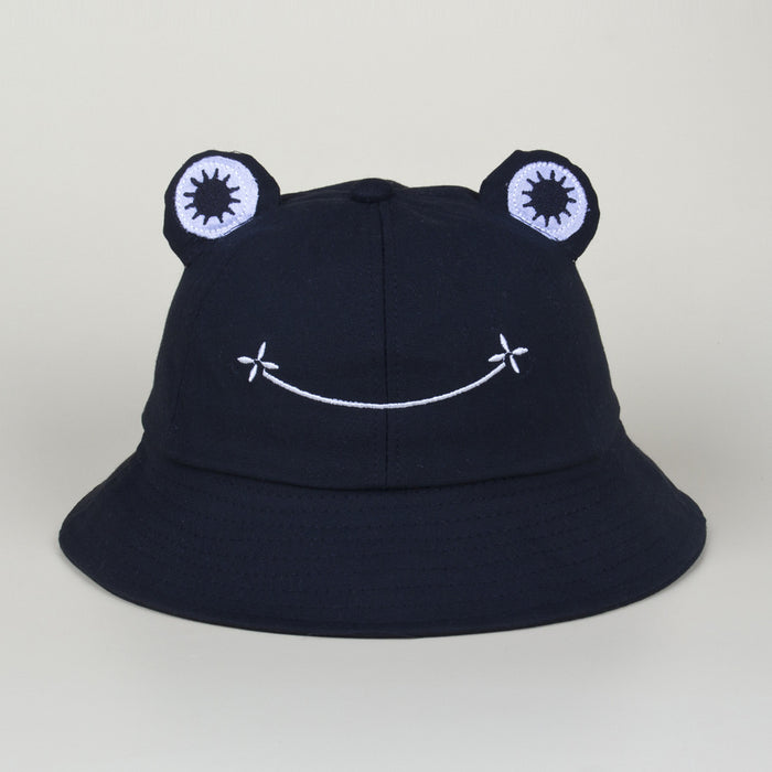 Wholesale  Cartoon Cute Children Adult Frog Fisherman Hat Casual Parent-child Basin Hat Sun Protection Big Eye Hat