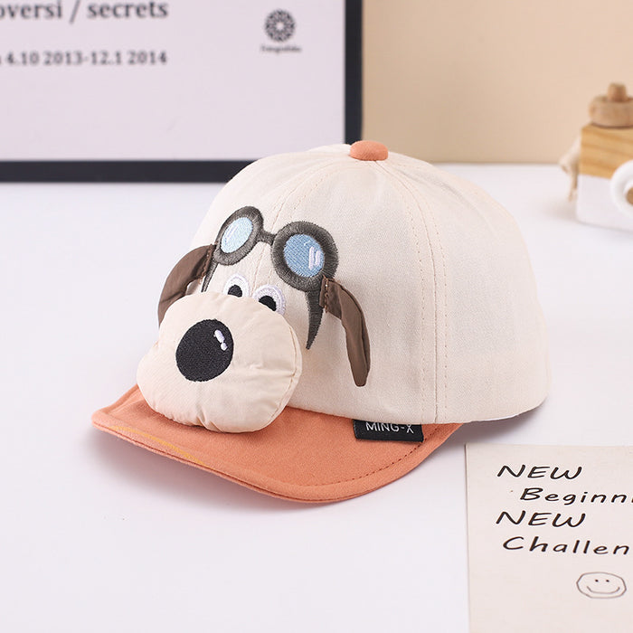 Wholesale Cartoon flying puppy children' s soft-brimmed hat spring and autumn cloth baby cap