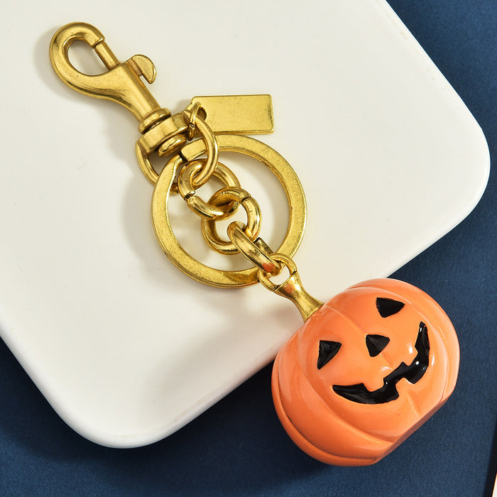 Wholesale  Resin Ghost Pumpkin Pendant Keychain Glow In The Dark Bag Charm Fashion Accessory
