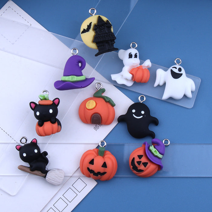 Wholesale Resin Castle Cartoon DIY Pendant Keychain with Nail Accents MOQ≥2