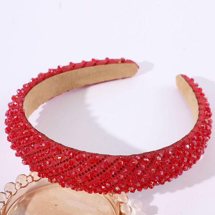 Wholesale Thin diamond headband fashionable and light luxury temperament multi-color headdress hair accessories personality sweet cool cotton headband for women
