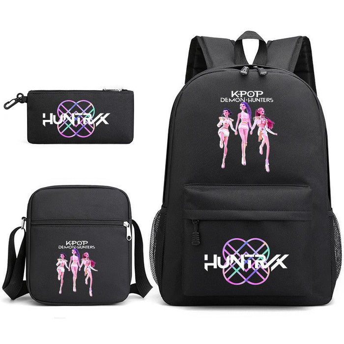 Wholesale Kpop backpack,  anime school bag , lightweight student backpack,  three-piece set