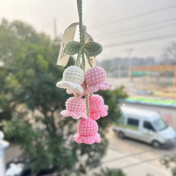 Wholesale lily pendant cute Mori finished handmade bag key gradient pendant