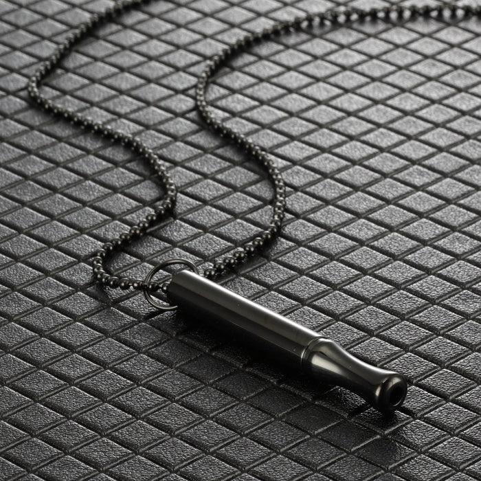 Wholesale Decompression pendant necklace meditation round tube whistle
