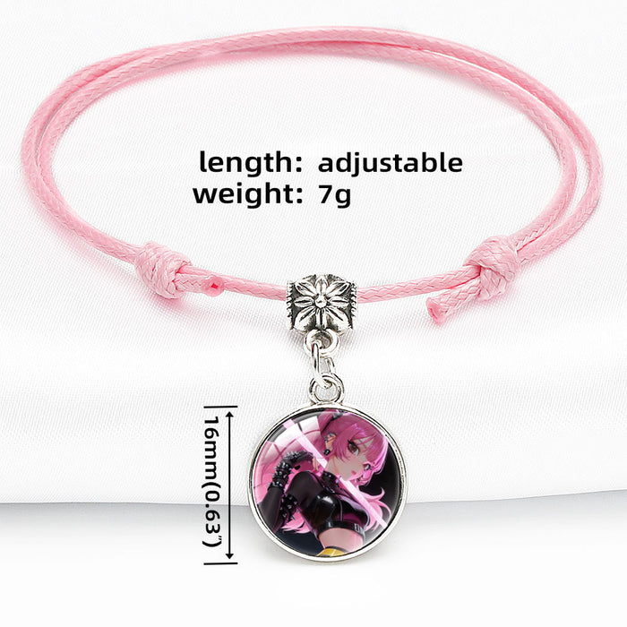 Wholesale KPOP Cute Cartoon Crystal Multi-Color Adjustable Bracelet