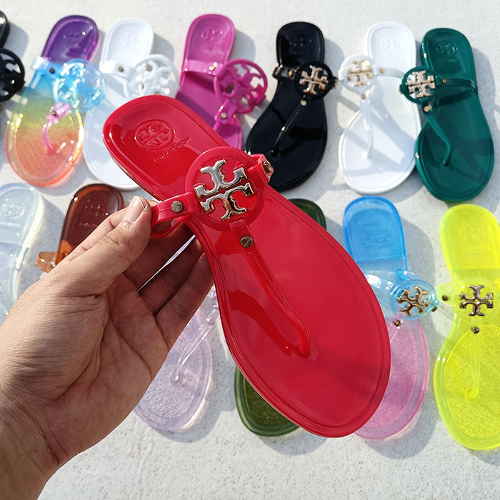 Wholesale 2024 New Crystal Beach Flat Bottomed Slippers JDC-SP-YaNuo003