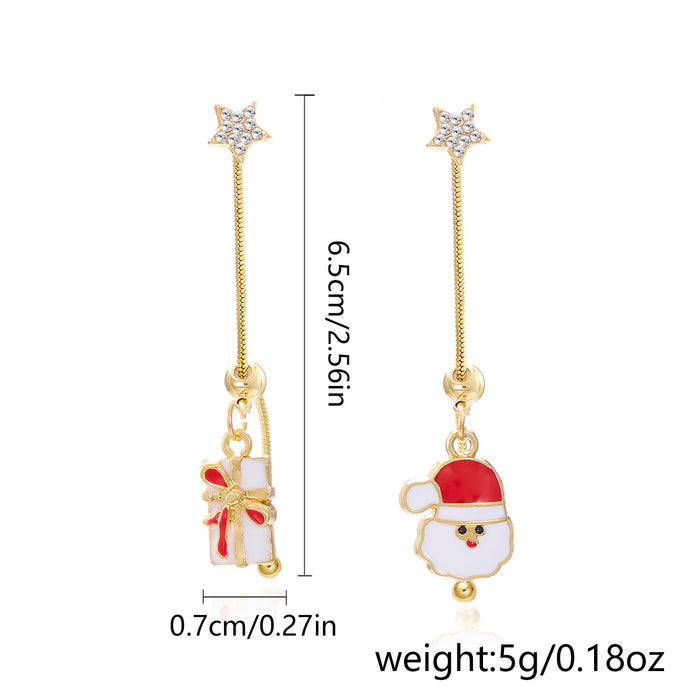 Wholesale Christmas  Christmas Christmas Gift Box Earrings  Cartoon Cute Ear Jewelry
