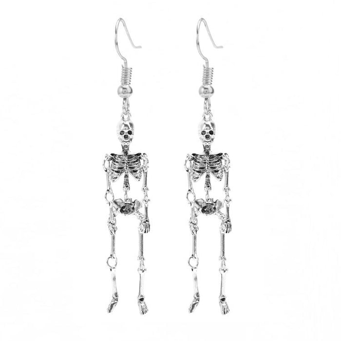 Wholesale Halloween 3pcs Skeleton Series Zinc Alloy Earrings JDC-ES-BinL013