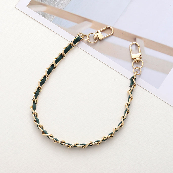 Wholesale Pearl Handheld Chain DIY Mobile Phone Case Accessories Metal Chain Keychains JDC-KC-GL003