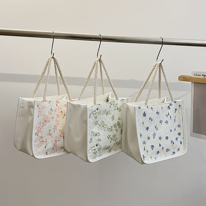 Wholesale Canvas Bucket Bag Cute Floral Pattern for Girls