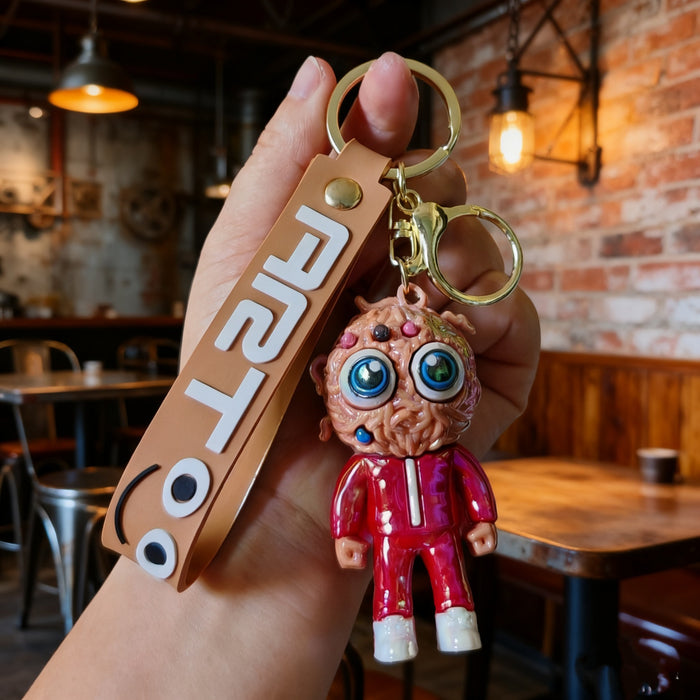 Wholesale Electroplated quirky cartoon character keychains