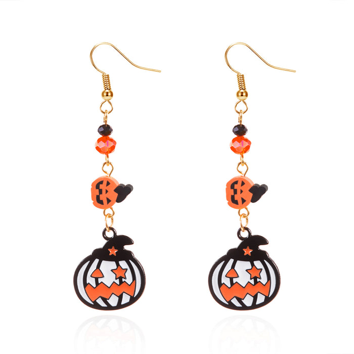 Wholesale  earrings for women fashion personality skull bat pumpkin ghost pendant  earrings