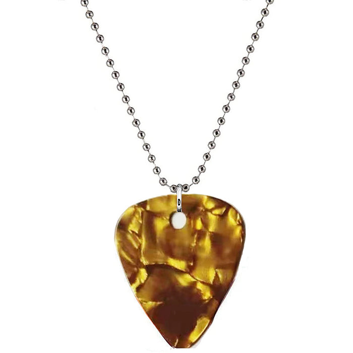 Wholesale jewelry guitar pick red print stainless steel Necklace