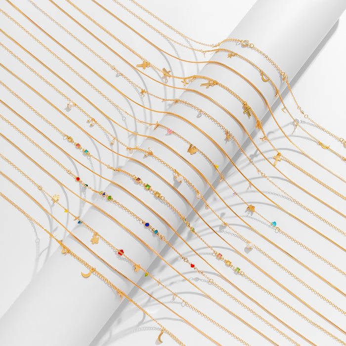 Wholesale Fashion alloy double-layer thin chain waist chain versatile tassel chain sequin body chain