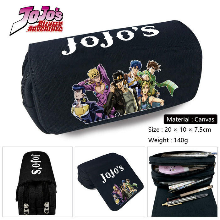 Wholesale Anime Cartoon Canvas Pencil Case Stylish Student Stationery Pouch