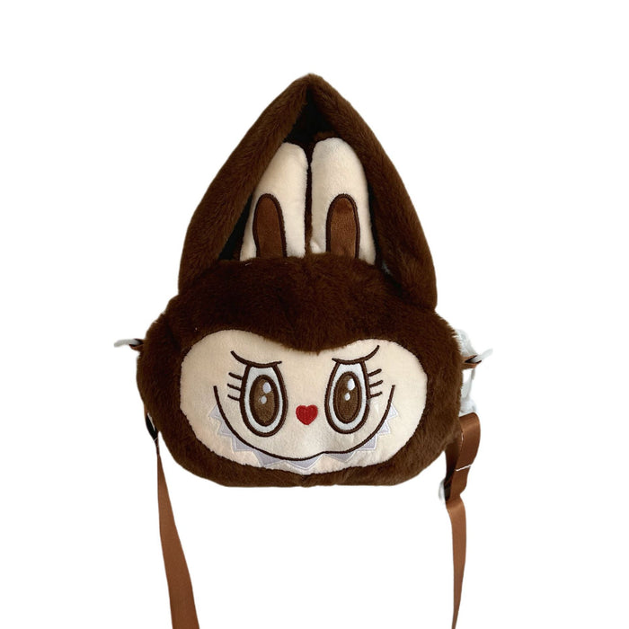 Wholesale Cartoon Cute Little Round Bag,  Cute Girl' s Autumn and Winter Hand-Carrying Mini Doll Bag,  Furry Cross-Body Coin Purse,  Grab Bag